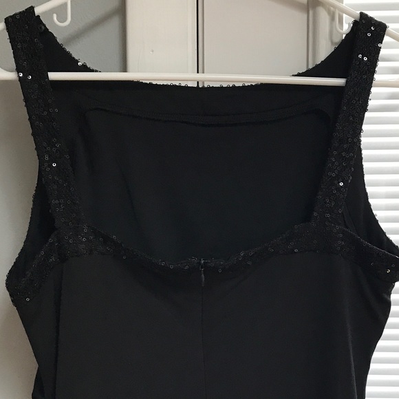 Little Black Dress with Sequin Accents - Picture 3 of 3